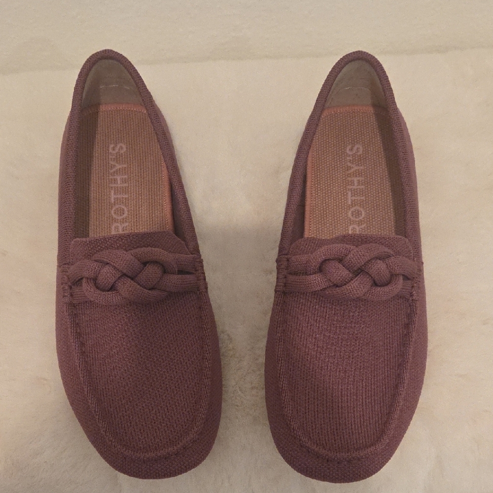 Rothy's Mauve  Loafers with Braided Accent